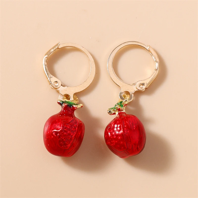 Modische Frucht-Ohrringe für Damen, Erdbeere, Apfel, Mais, Chili, Hängeohrringe, Mädchen, Party, Festival, Schmuck, Geschenke – Detail 10