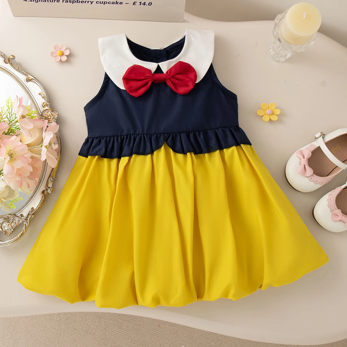 

Girls Dresses Summer Cotton Bow Sleeveless Baby Girl Dresses Cute Girls Beach Dresses Baby Girl Clothes