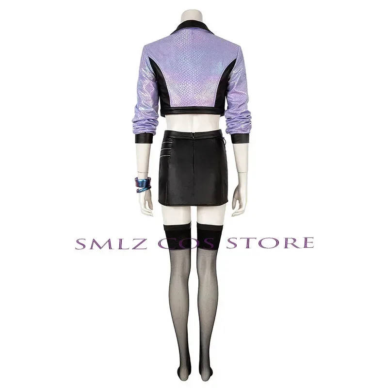 Kostiumy Cosplay KDA Evelynn Gra Agony's Embrace Mundurek Sukienka Peruka Halloween Party Role Play Seksowna Odzież Damska