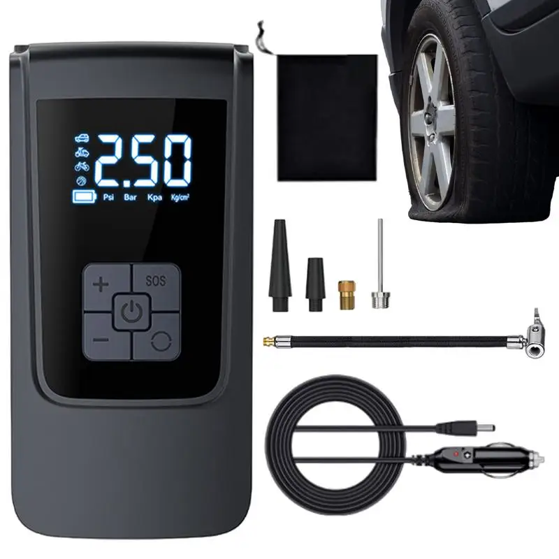 

Smart Air Compressor Powerful Portable Tire Inflator with Accurate Digital Display and LED Light for Car Motorcycle accessories