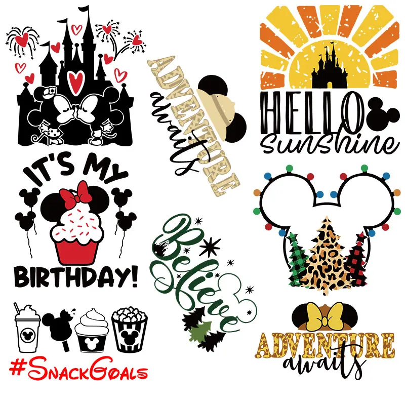 

Mickey patches Washable Iron-on Transfers Applique on Clothes Heat Transfer printing Thermal Transfers Decals Patch