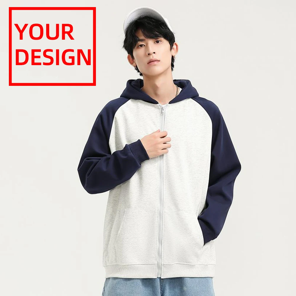 

DIY Custom Design Hoodie Custom Logo Personalized Trendy Color Block Sweatshirt Text Photo Print