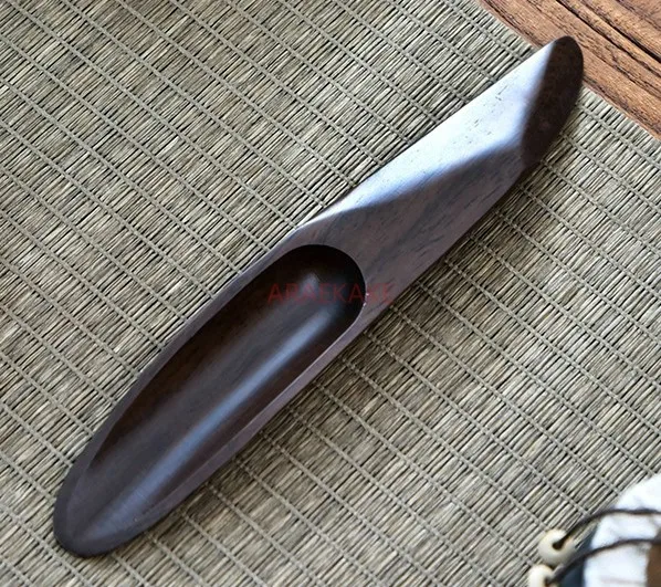 ملعقة شاي من خشب الصندل الأسود، مجرفة شاي، ملعقة شاي، ملعقة شاي واحدة لقطع وتقسيم الشاي، ملعقة شاي، مجرفة شاي، طقم شاي