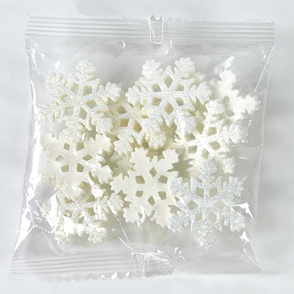 

Mini Size 20Pcs Resin Snowflake Ornament Christmas Ornament Decorations for Home Xmas Ornament Artificial Snowflake Decor