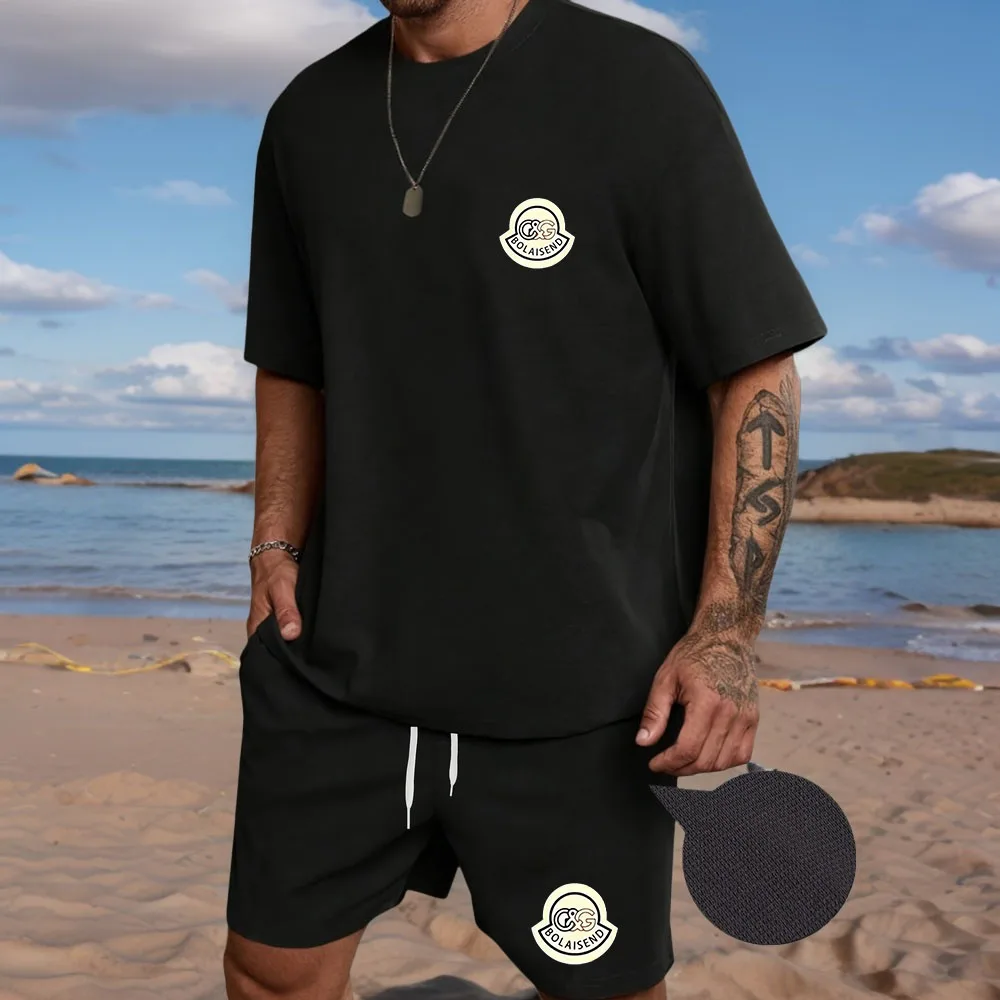 

Summer Men's Sets Fashion Tracksuit Men Short Sleeve T Shirts+Sport Shorts Suit Men Casual Men Clothing Mens Joggers Sets