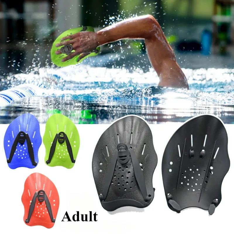 1 paio di mani per adulti Pu per uomini e donne, allenamento per il nuoto, protezioni per le mani in silicone, regolabili per le mani Freestyle Pu