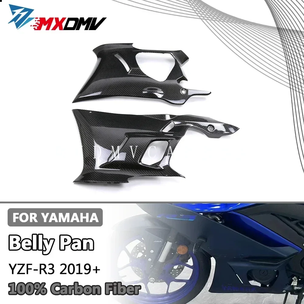 

Аксессуары для мотоциклов для Yamaha YZF-R3 YZF R3 YAMAHA r3 2019 2020 2021 2022 2023, 100% полностью углеродное волокно, обтекатель поддона