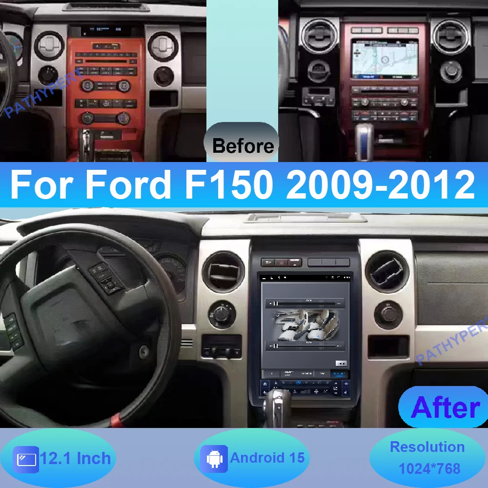

Android 15 For Ford F150 2009-2012 Car Intelligent Systems 12.1" Touchscreen Carplay AutoRadio GPS Navigation Stereo Head Unit