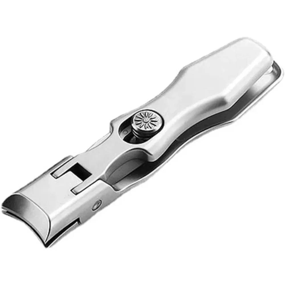 novo-cortador-de-unhas-profissional-em-aco-inoxidavel-prata-com-lamina-larga-anti-splash