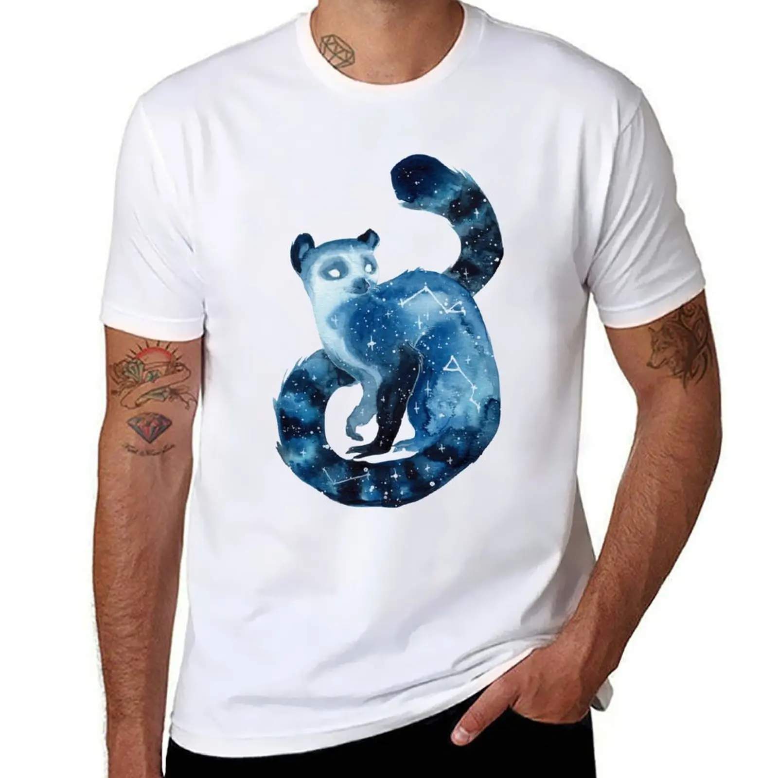 

Galaxy Lemur T-Shirt t shirt man designer t shirts for man pack cotton T-Shirt