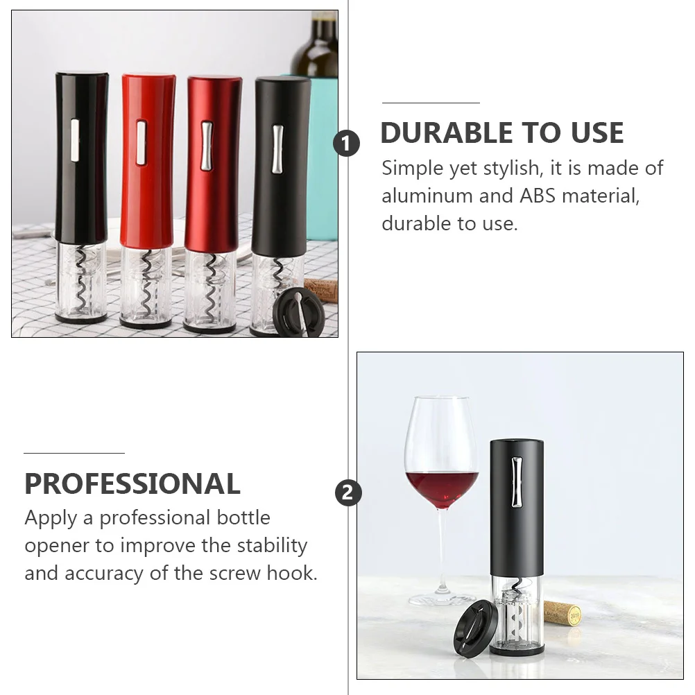 

Electric Wine Opener Aluminum Abs Detachable Transparent Window Cd Pattern Cover Bottle Opening Tool For Wine Bottles
