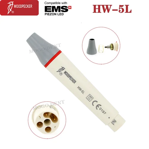 Imagen 2 del producto Escalador ultrasónico Dental Original Woodpecker DTE, pieza de mano HW-5L HD-7L HW-3H con tubo de Cable compatible con EMS NSK SATELEC ACTEON