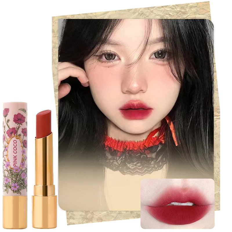 Velvet lipstick matte low saturation white easy to color Brighten the complexion Cosmetics Skin Care