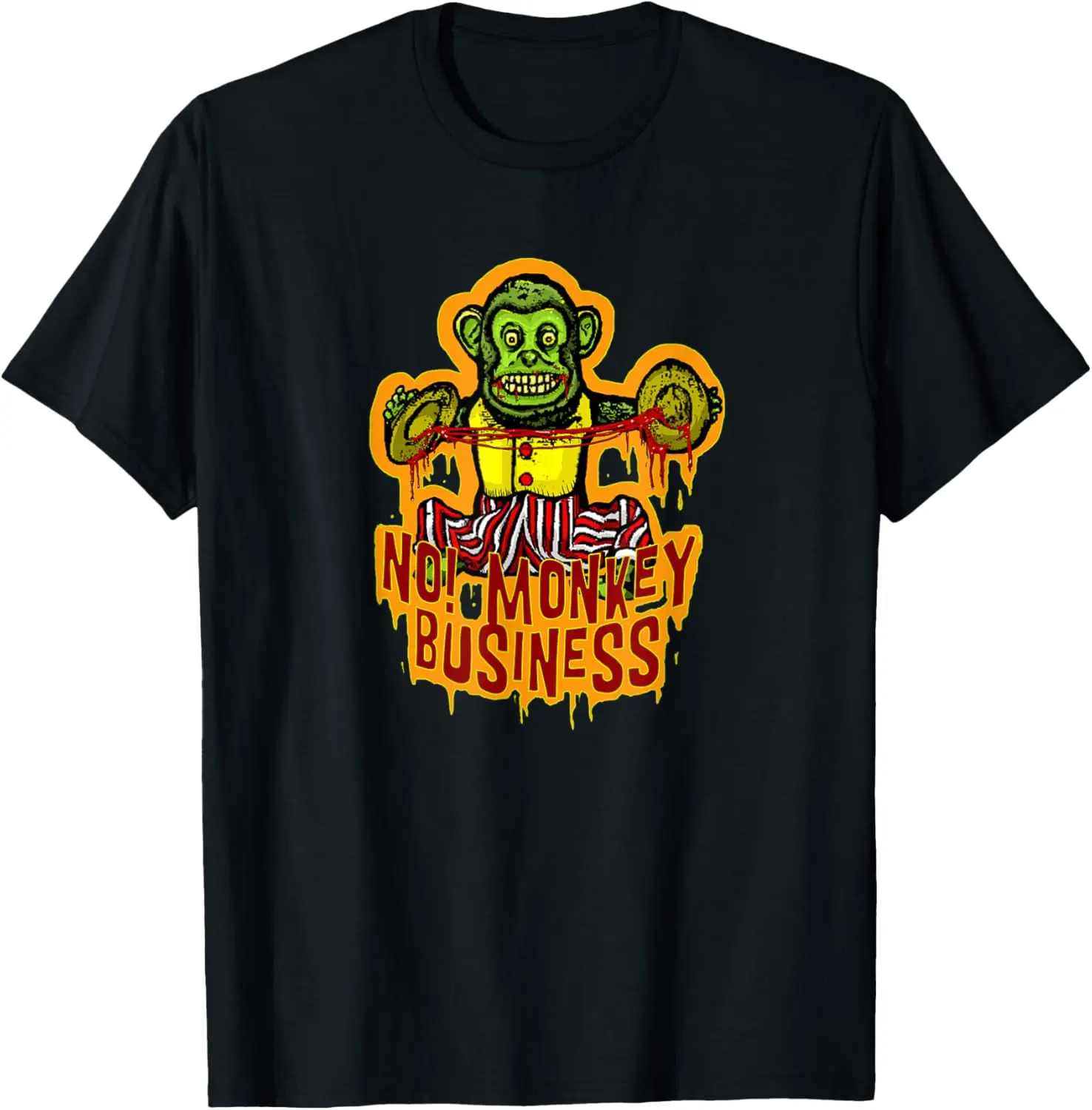 No Monkey Business Dark Comical Toy Novelty T shirt