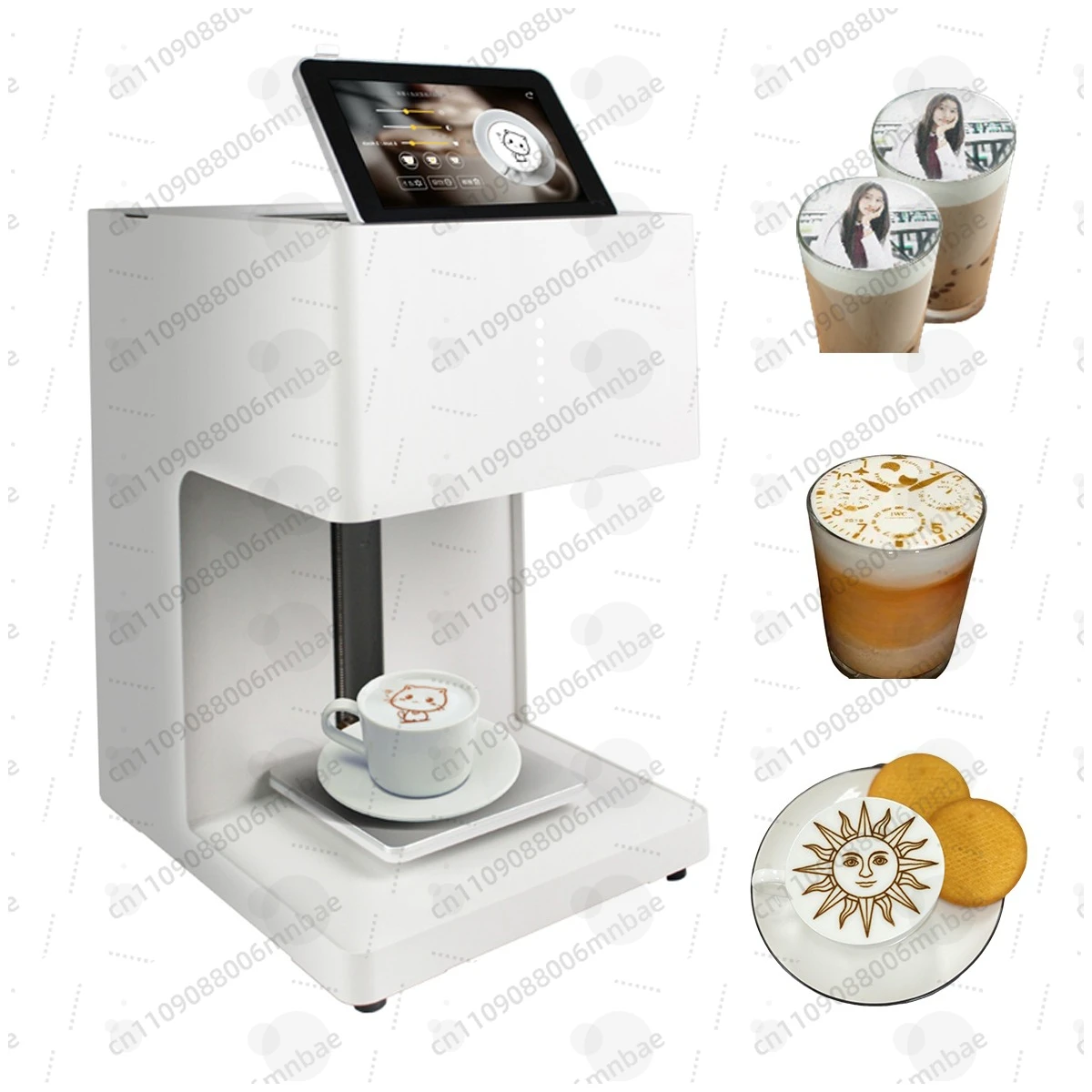 Máquina de Impresión de Café, Arte Latte, Pastel, Cerveza, Chocolate, Cappuccino, Selfie, Impresora Digital de Bebidas con Foto 3D, Tinta Comestible