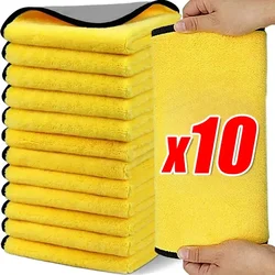 10/1Pcs Microfiber Cleaning Towel Car Cleaning Cloths Professional Detailing Car Drying Microfiber Towel Wash Towels Accessories