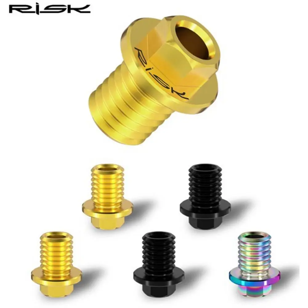 RISK 2pcs Titanium Road Bike Schaltung Bleed Bolts/Hose Locking Screw For SHIMANO R7020 R8020 R8070 R8170 R9170 Cycling Parts