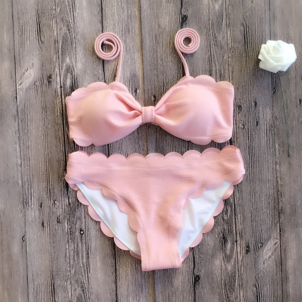 Maillot de bain brésilien pour femmes, Sexy, couleur unie, vêtements de plage, été, 2023