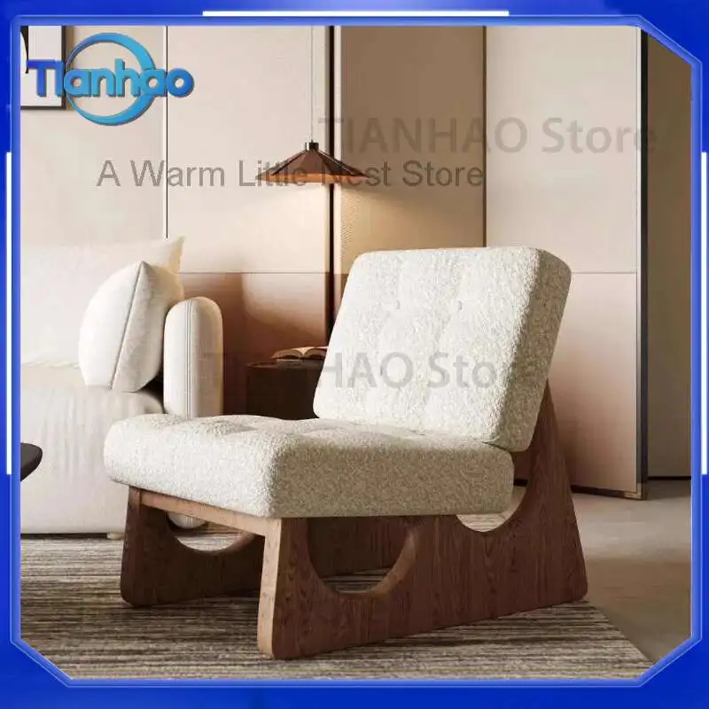 for Nordic Salon Living Room Chairs Mobile Outdoor Individual Relax Modern Wooden Poltrona Postmodern Furniture