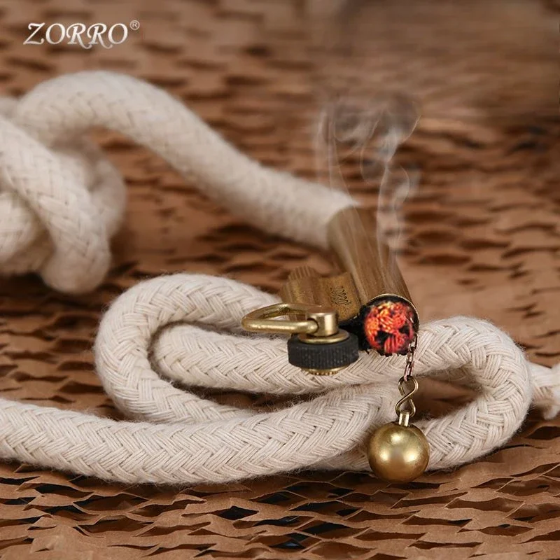 ZORRO Brass Kerosen Lighter Vintage Grinding Wheel Ignition Outdoor Stable Camping Survival Stable Fire Source Essential Gadget