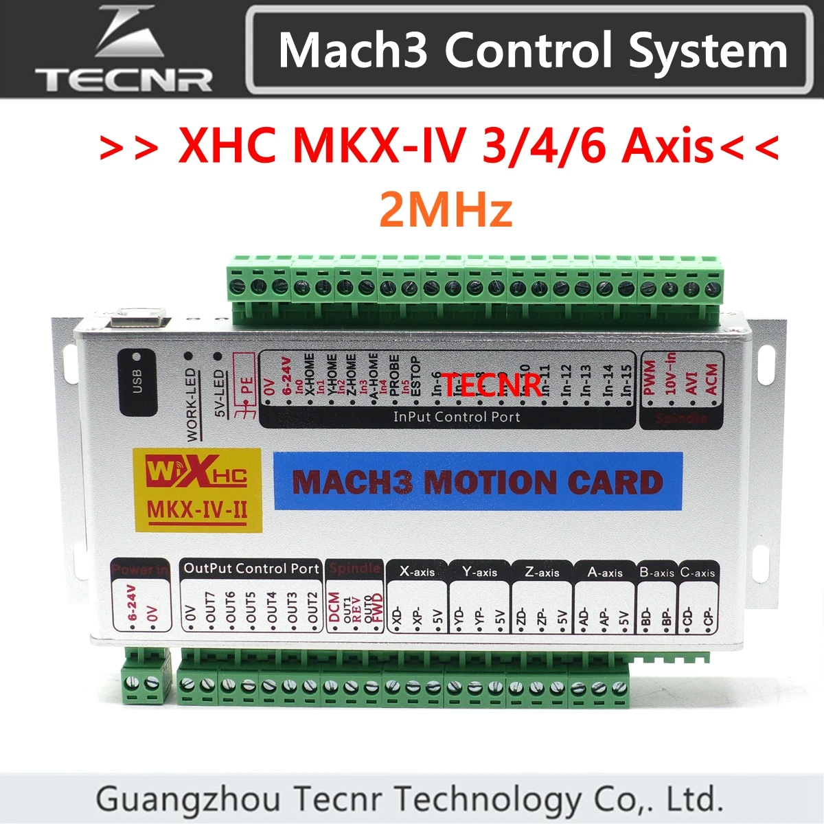 

XHC MKX-IV Mach3 Breakout Board 3 4 axis USB Motion Control Card 2MHz Support Windows 7,10