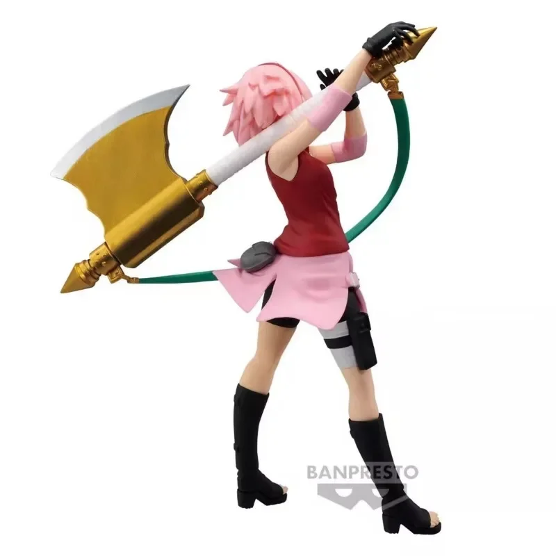 อะนิเมะต้นฉบับ Bandai S.H. figuarts Naruto Haruno Sakura Edition Narutop99ตุ๊กตาขยับแขนขาได้โมเดลอะนิเมะของเล่น ninjia 15cm ABS