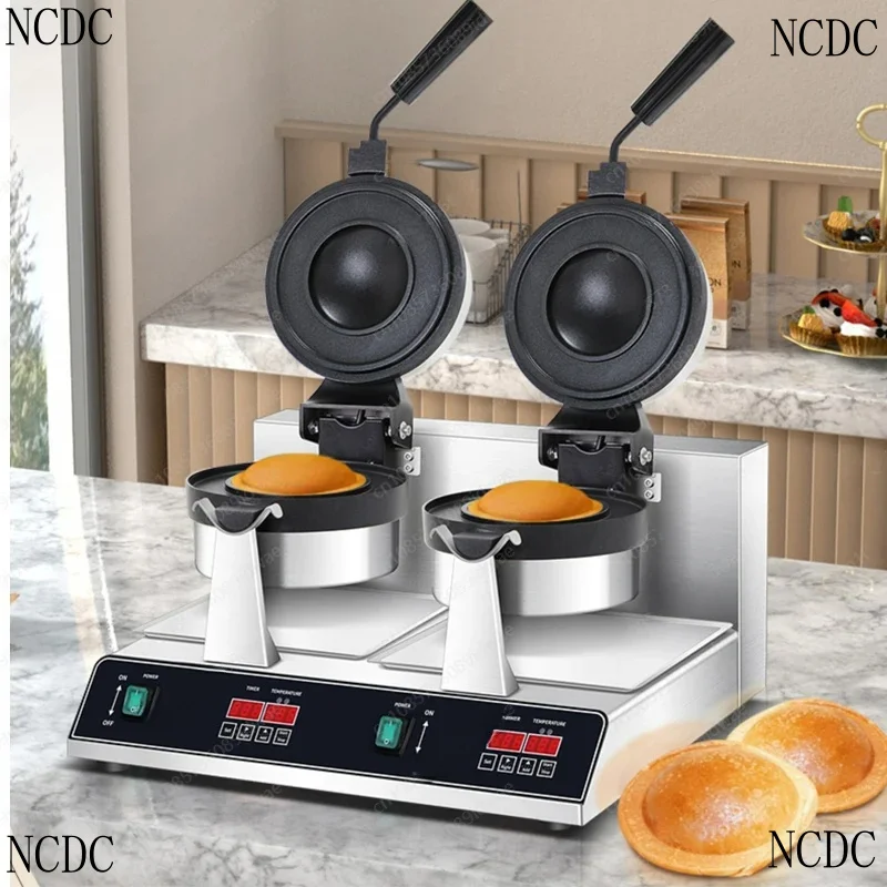 

Commercial Hot Hamburger Makers Double Digital Panini Press Waffle Making Western Kitchen Snack Waffles