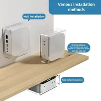 Transparent Protective Case Mini Computer Cover Holder Stand Bracket For Mac Mini M4 PC Desktop Storage Rack