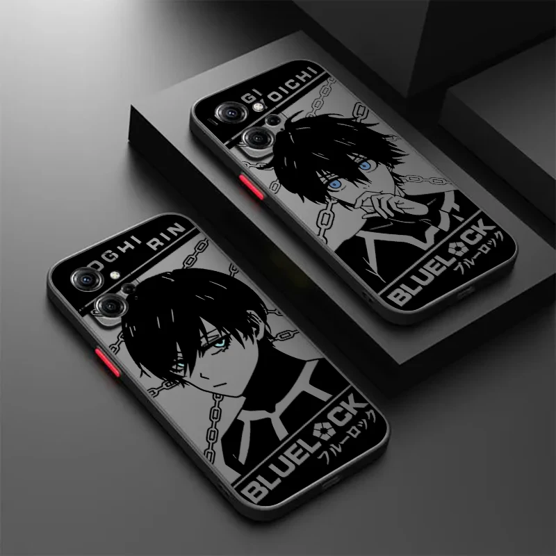 Anime BLUE LOCK Cartoon Art Frosted Translucent For Redmi 8 8A 9A 9C 9AT 9 9T 10X 10A 10C 10 11A 12C 12 13C 5G Funda Phone Case