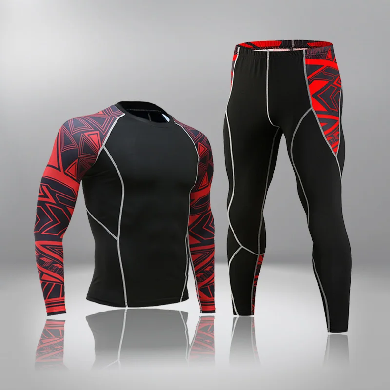 New Men\'s Thermal Underwear Sets Compression Sport Suit Sweat Quick Drying Thermo Underwear Men Clothing Long Johns Sets