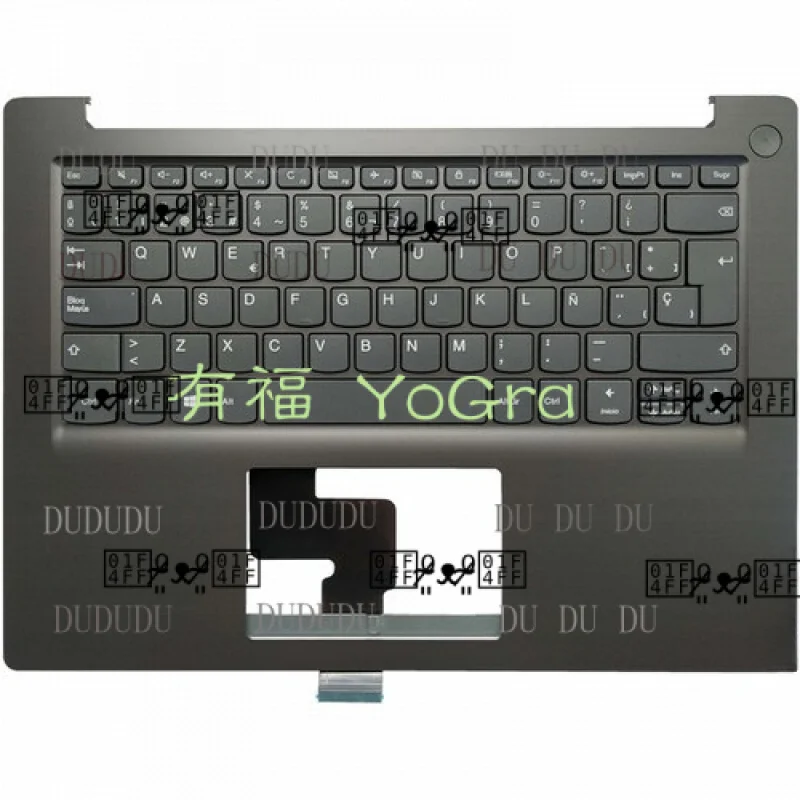 DDD     NEW For Lenovo Ideapad V14 G1-IML Latin Spanish Keyboard Upper Palmrest Case