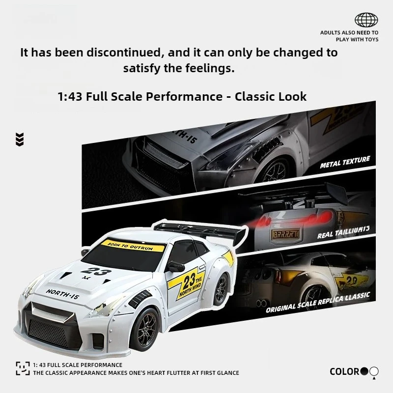 Mini RC Auto 1/43 4WD Simulatie Desktop Racing Drift Voertuig Mini Elektrische Afstandsbediening Racing Model met Gyroscoop Speelgoed Gift