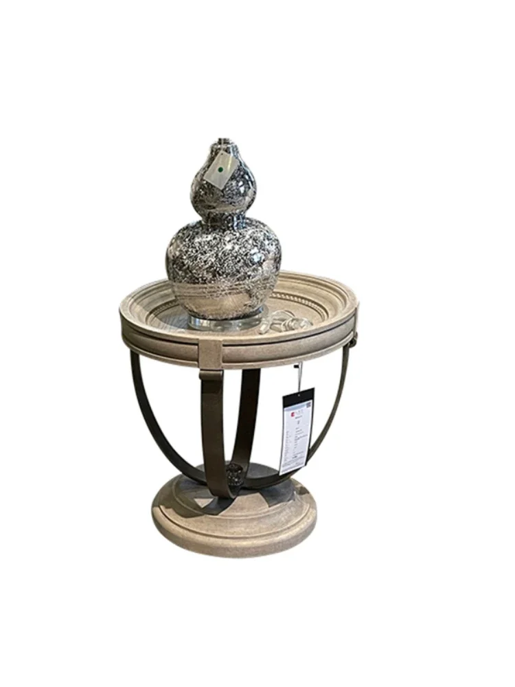 American Renaissance Villa Living Room Small Apartment Corner Table Side  Combination Retro Distressed Coffee Table Furniture