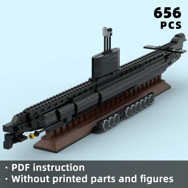 

vintage HMS ocelot royal navy submarine bricks cold war era naval ship blocks military British moc nuclear building display