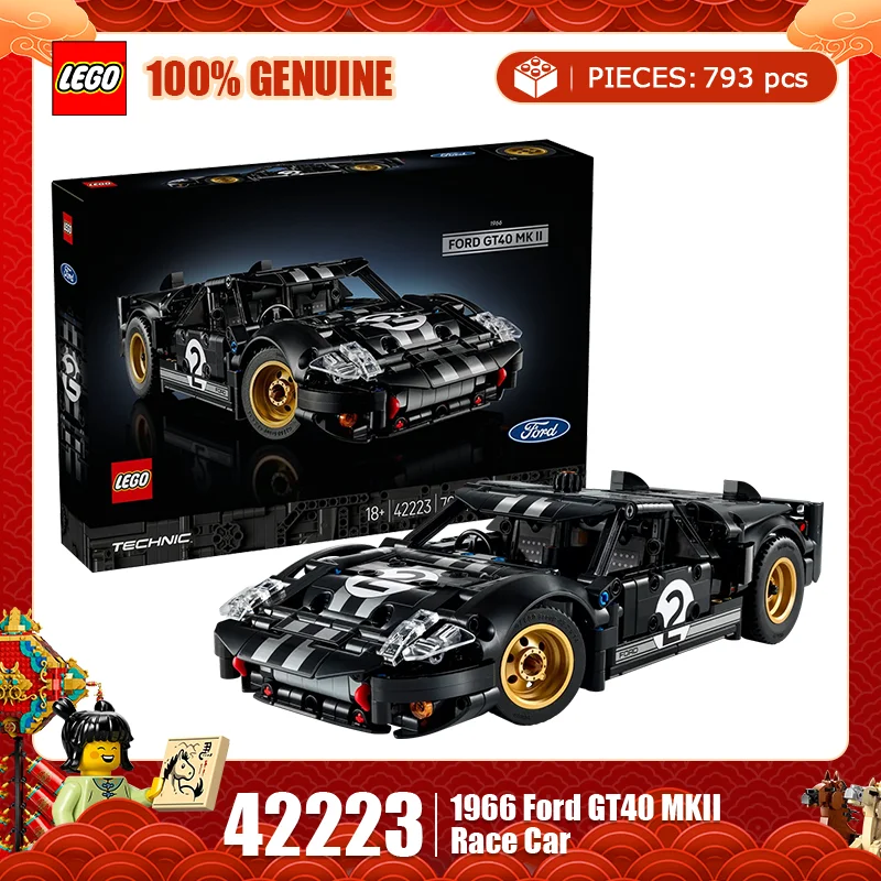 

LEGO Building Blocks Mechanical Series 42223 Ford GT40 MARKII 1966 Children's Puzzle Building Blocks Toy Boy Gift