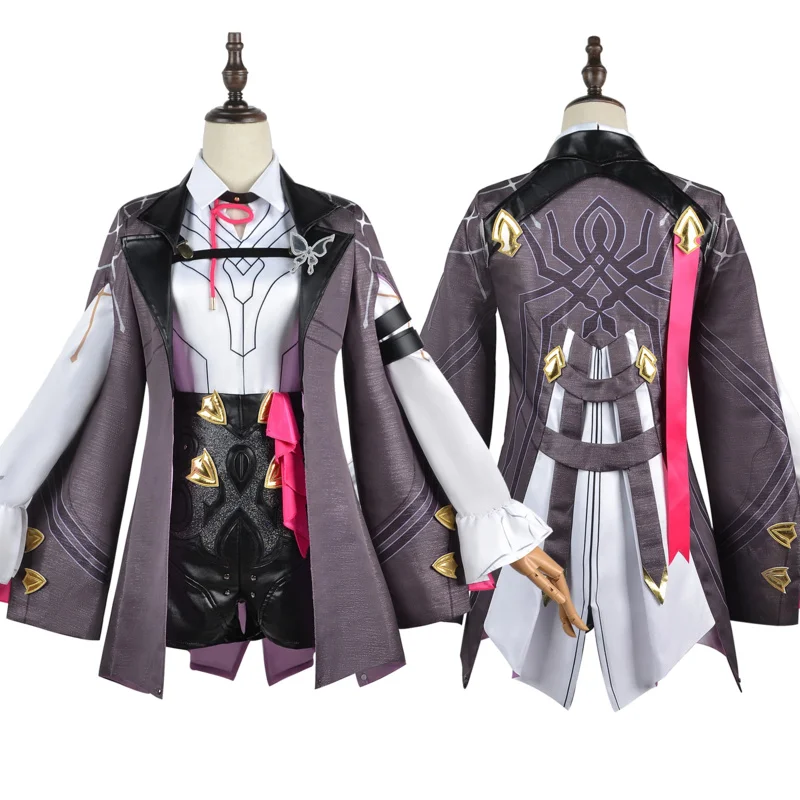 Juego de Anime Honkai Star Rail Cosplay, Kafka Honkai, disfraz de fiesta de Halloween, uniforme de combate, juego de rol, ropa, peluca, conjunto completo