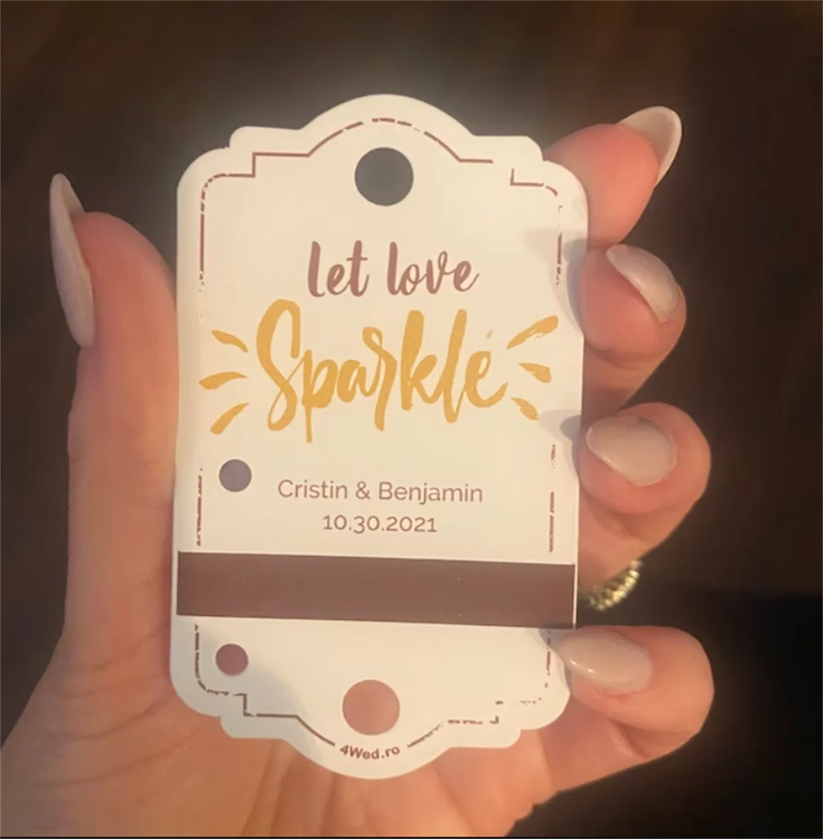 50pcs Let love sparkle! Personalized TAGS for your sparklers