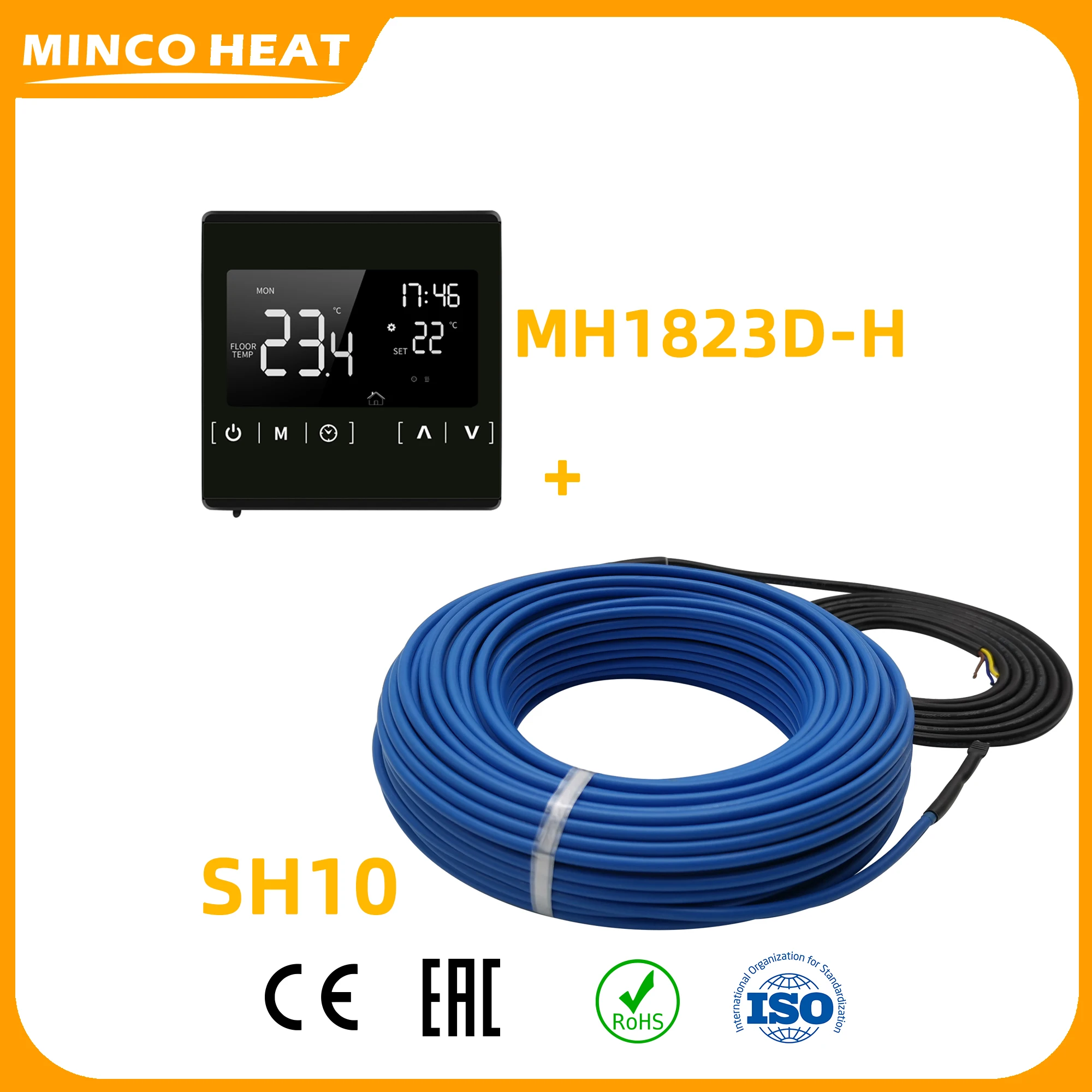 Minco Heat Heating Cable 20 Meters Electric Hotline New Twin Conductor Under Tile Laminate Floor Heating With Smart Thermostat