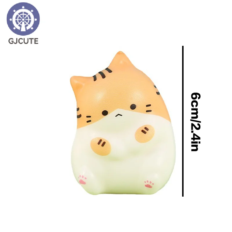 Brinquedo de alívio do estresse dos desenhos animados rebote cacau gato adulto crianças artefato bonito animal pitada música anti estresse pequeno brinquedo