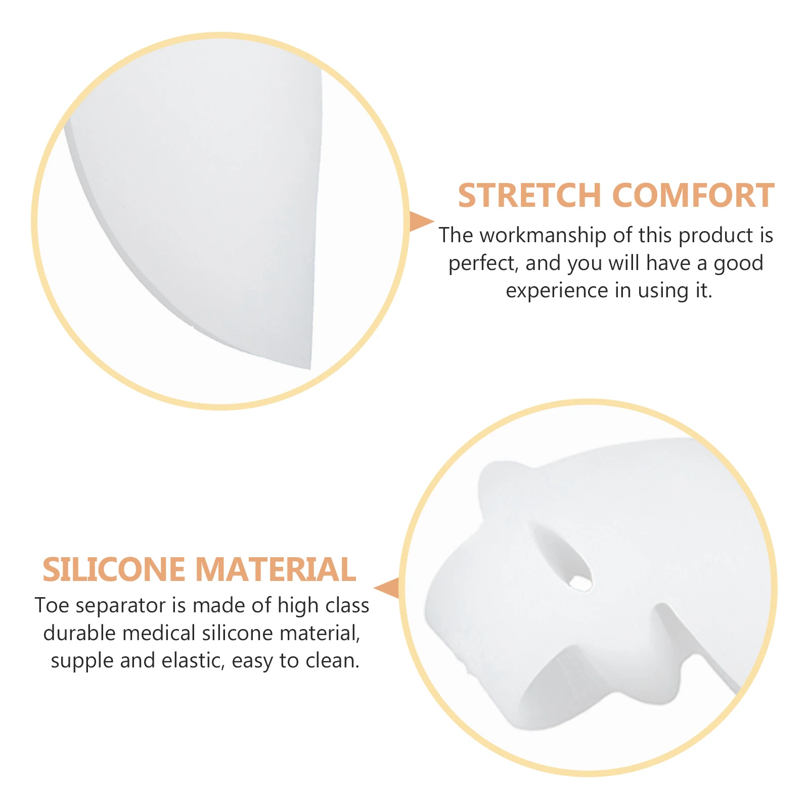 

Silicone Separator Reusable Foot Care Supplies Orthopedic Valgus Correction Tool Portable Supple Toe Spacers Hammer Toe