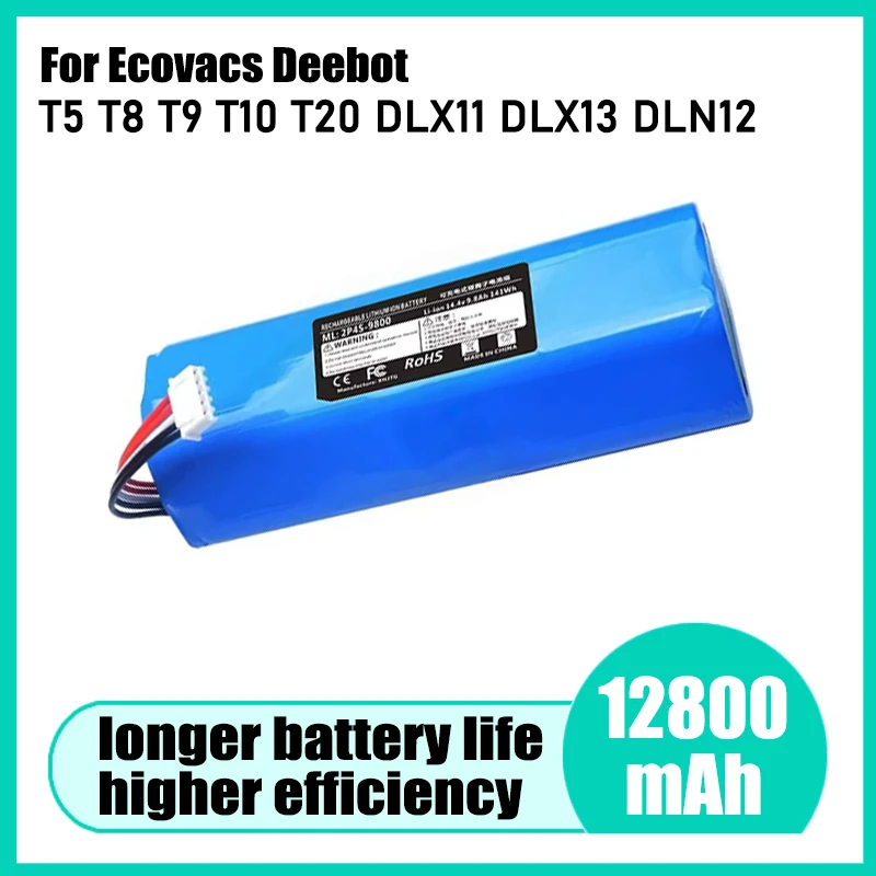 For Ecovacs T5 T8 T9 T10 T20 DLX11 DLX13 DLN12 X1 X1 omni X1 Deebot Ozmo robot vacuum cleaner battery replacement