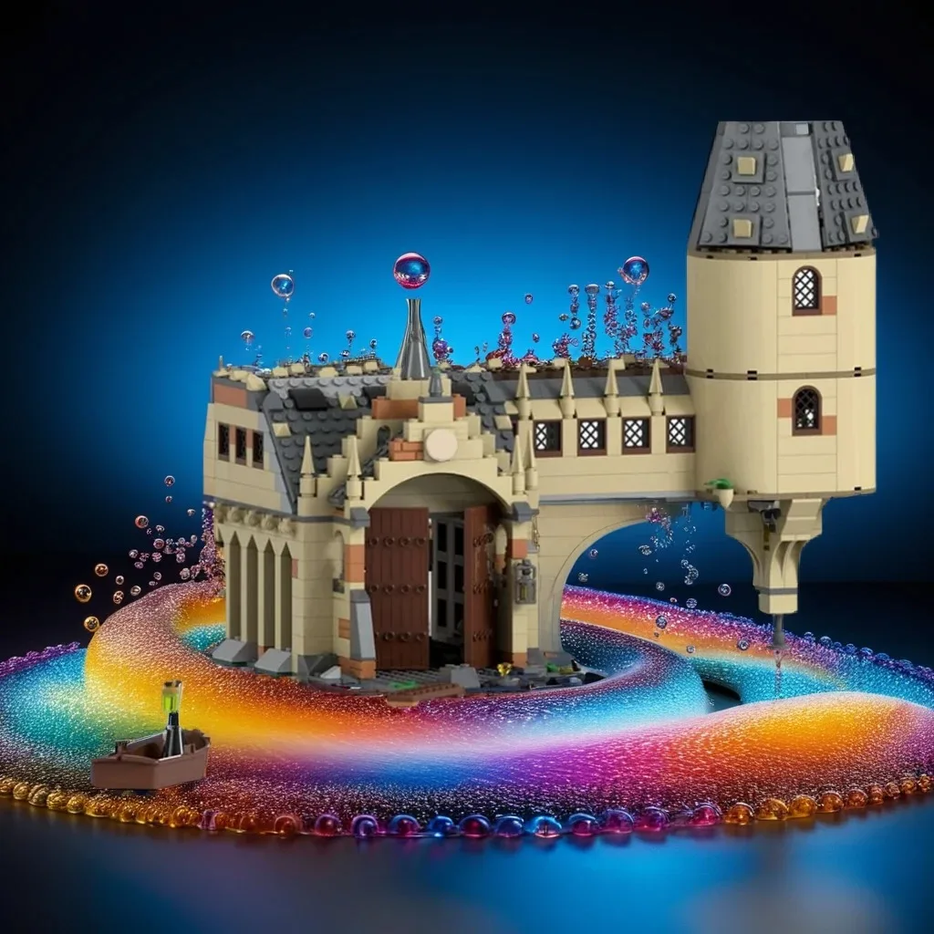 

694pcs MOC Harry Bridge House Scenic DIY Model Building Blocks Birthday Toys Gift