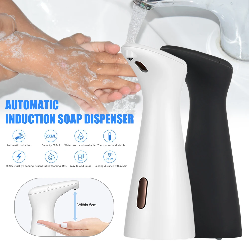 

200ml Liquid Soap Dispenser Automatic Touchless Hand Sanitizer Machine Intelligent Induction Hand Wash Dispenser For Bathroom