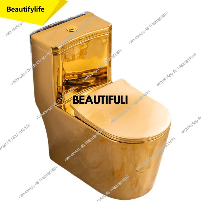 

A13 Сифон, экономия воды, бесшумный Tuhao, золотой унитаз, антиблокирующий дезодорант, керамический гальваника, золото