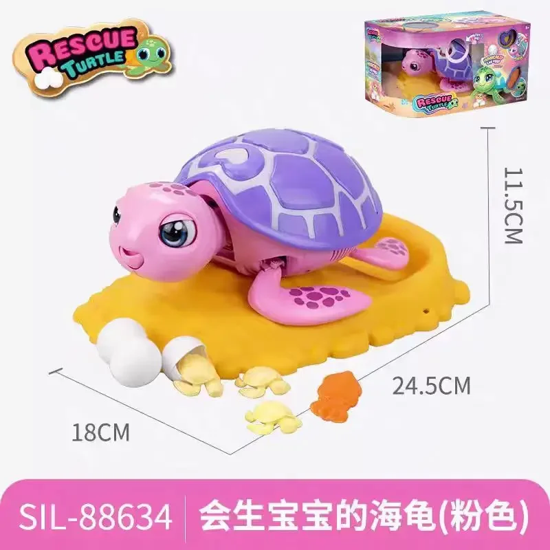 Pet cute friends will give birth to baby turtles Children sound and light simulation animal friend toys