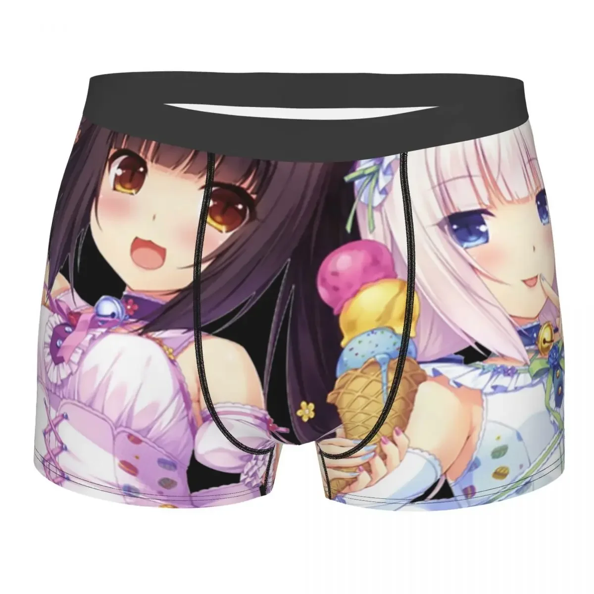 Chocola And Vanilla NekoPara Underwear Men Sexy Printed Customized Anime Cartoon Game Boxer Shorts Panties