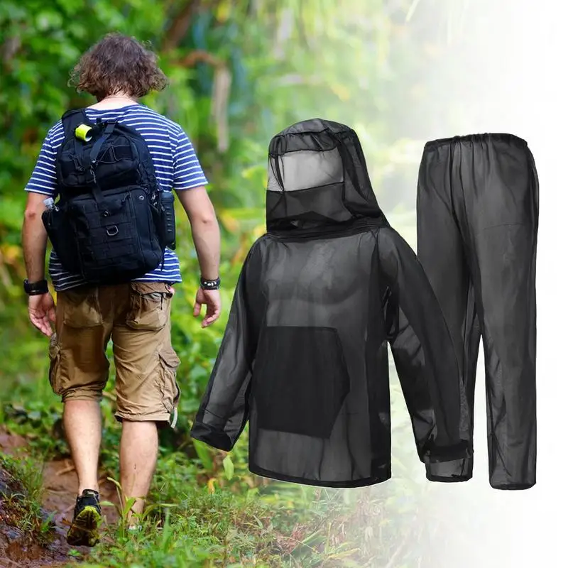 Outdoor Fly Net Shirt Mesh Capuchon Bug Jacket Mesh Bee Suit voor imkers Shield Barrier Protection Repeller Wearable Guard