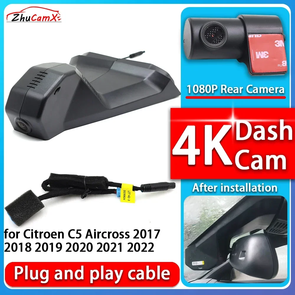 

4K 2160P Camera Plug and Play Dash Cam Video Night Vision For Citroen C5 Aircross 2017 2018 2019 2020 2021 2022