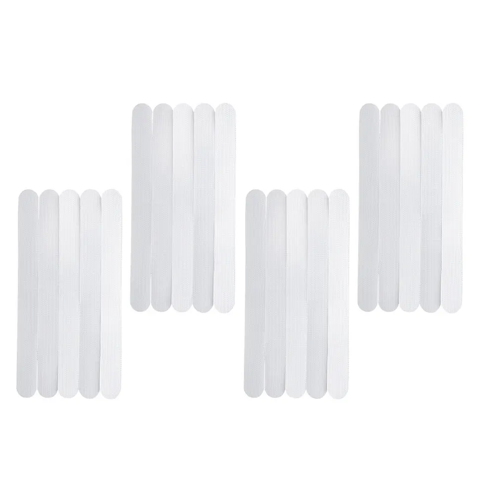 

4 Sets White Non slip Bathroom Stickers Tape Anti skid Strips for Floor Ladder PVC Protect Elderly Pregnant Women Kitchen