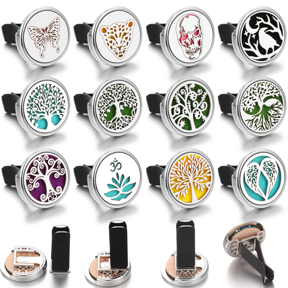 Tree of lfie Refillable Car Air Freshener Perfume Diffuser Clip Auto Air Vent Car Interior Accessories Car Aromatherapy Diffuser